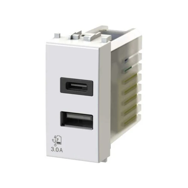 Uticnica USB CA 20W Vimar Plana bela 4B.V14.USB.30