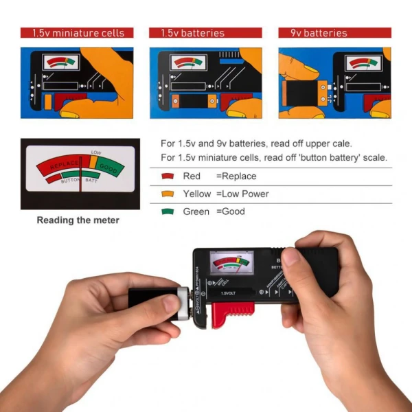 Tester za baterije BT-168 crni