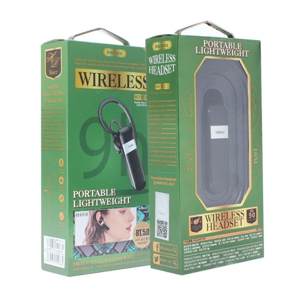 Bluetooth slusalica REMAX RB-T36 crna