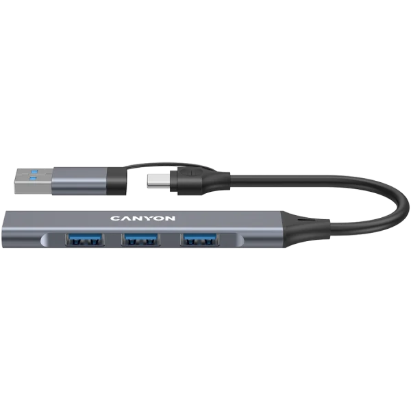 CANYON hub DS-02 4in1 USB-AC Grey ( CNS-TDS02G ) 