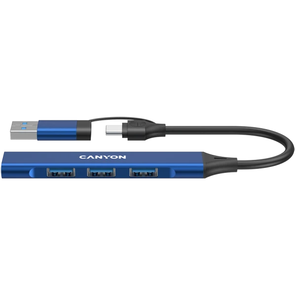CANYON hub DS-02 4in1 USB-AC Blue ( CNS-TDS02BL ) 