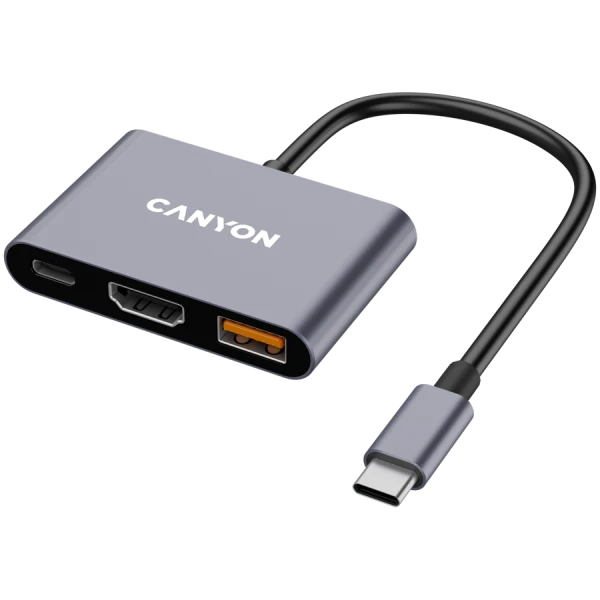 CANYON hub DS-4 3in1 USB-C Grey ( CNS-TDS4 ) 