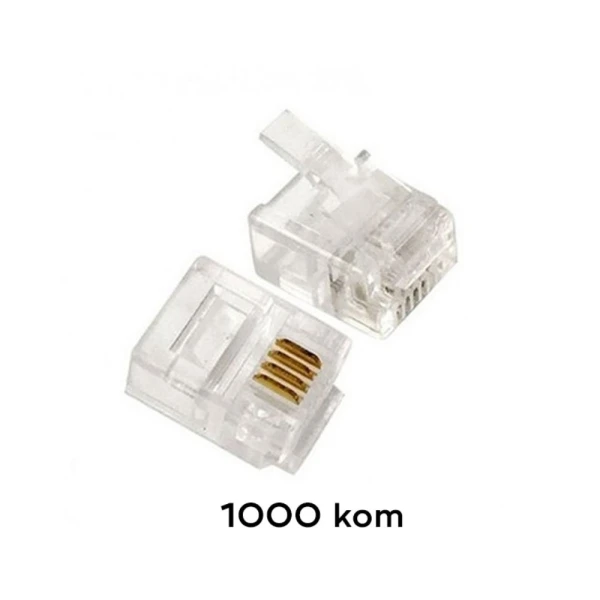 Konektor RJ11 telefonski 6P4C JWD-C13 1000kom