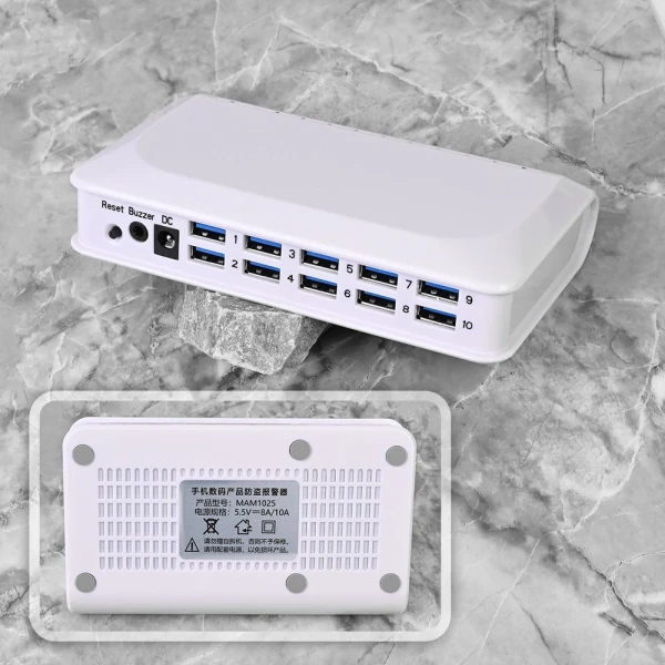 Alarmi za laptop JWD 10 porta beli