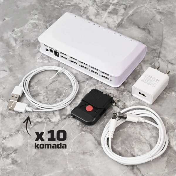 Alarmi za laptop JWD 10 porta beli