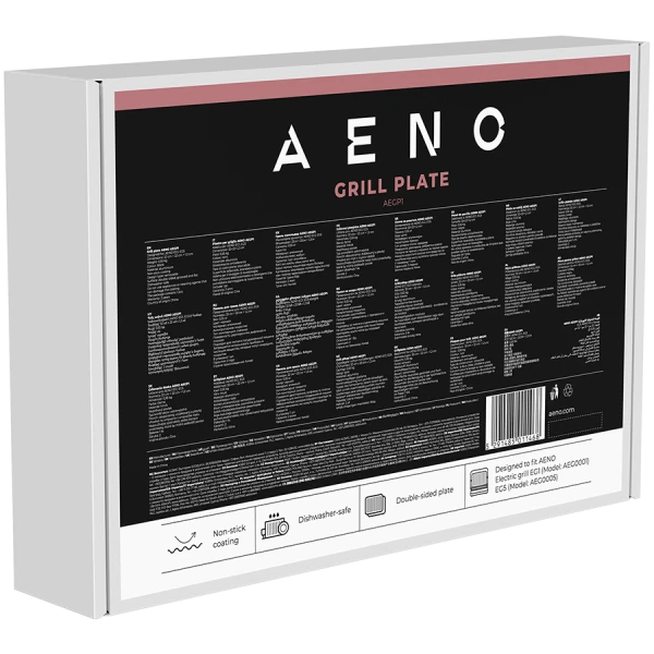 AENO Electric grill AEG0001 plate, Double-sided: flat&ribbed, Non-stick coating, size: 290*234mm, 1 pcs in set ( AEGP1 ) 