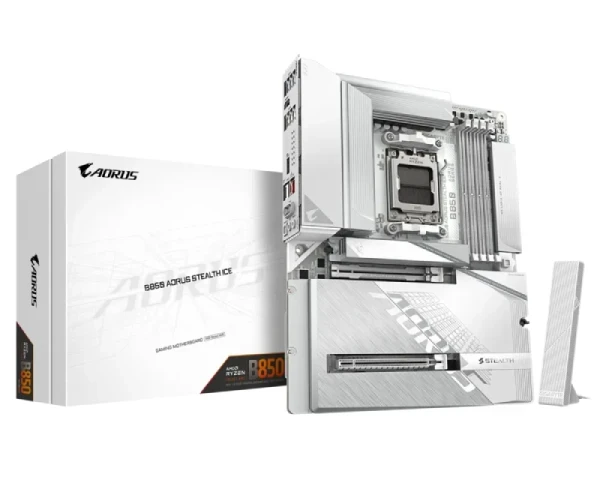 Maticna ploča AM5 Gigabyte B850 AORUS STEALTH ICE  DDR5 HDMI/M.2