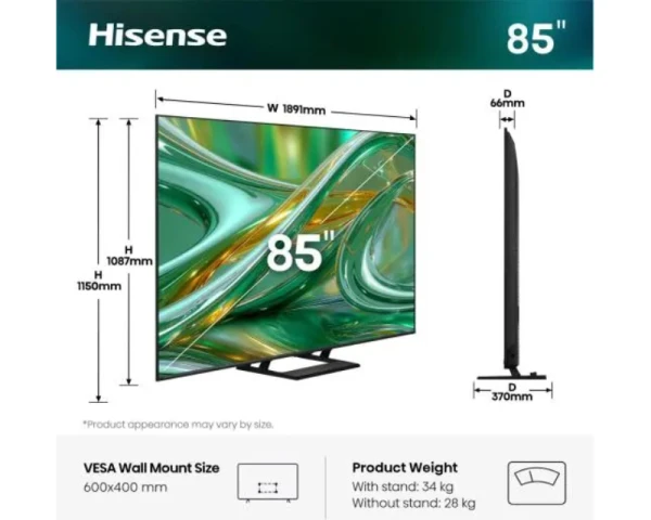HISENSE 85 inča 85E8S ULED Mini LED 4K UHD Smart TV outlet