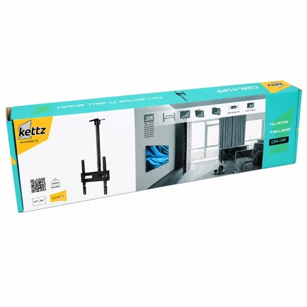 Nosač za TV Kettz CER-11PF 32-75/vesa max 400x400/45kg/plafonski