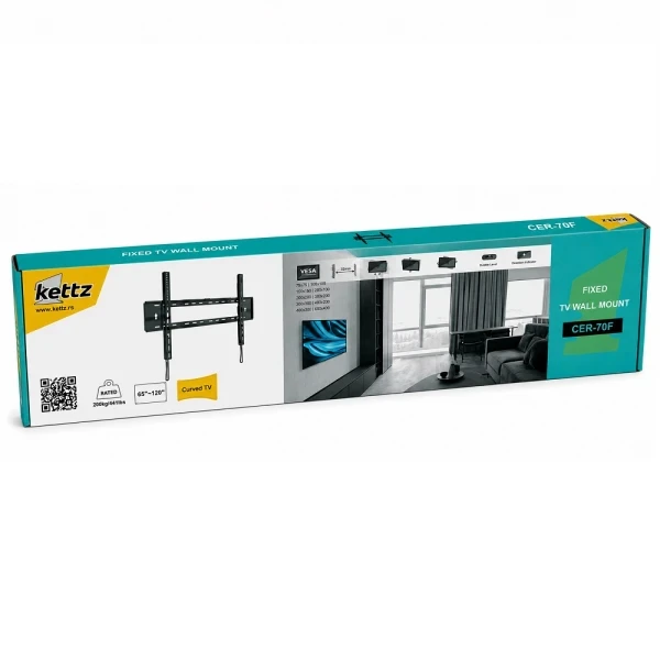 Nosač za TV Kettz CER-70F 65-120/vesa max 900x600/200kg/fiksni
