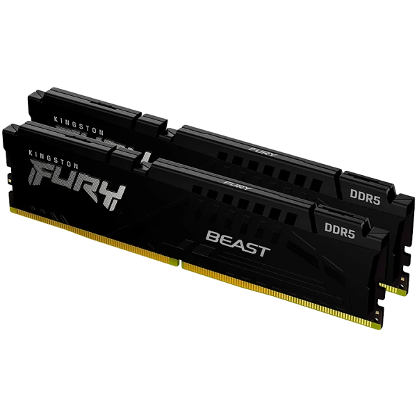 Kingston DRAM 32GB 5200MTs DDR5 CL40 DIMM (Kit of 2) FURY Beast Black XMP ( KF552C40BBK2-32 ) 