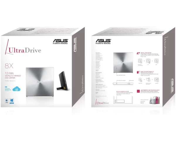 ASUS SDRW-08U5S-U DVD±RW USB eksterni rezač srebrni