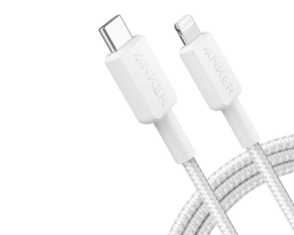 ANKER 322 USB tip-C na Lightning kabl M/M 0.9m, 60W, pleteni, beli