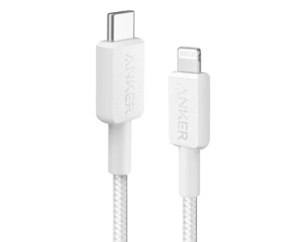 ANKER 322 USB tip-C na Lightning kabl M/M 0.9m, 60W, pleteni, beli
