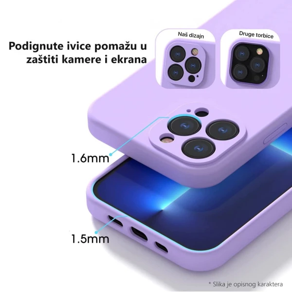 Torbica Teracell Soft Velvet za iPhone 17 Pro Max/18 Pro Max 6.9 tamno ljubicasta