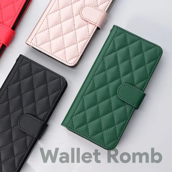 Torbica Wallet Romb za Samsung A156B Galaxy A15G 5G roze