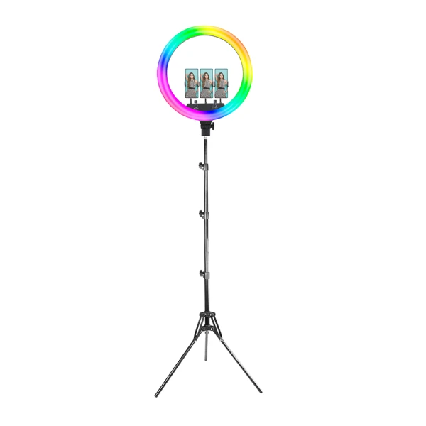 Tripod / ring light superior s18 rgb colorful