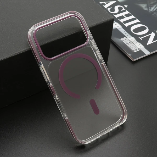 Futrola color clear magsafe za iphone 17 pro (6.3)/iphone 18 pro (6.3) ljubicasta