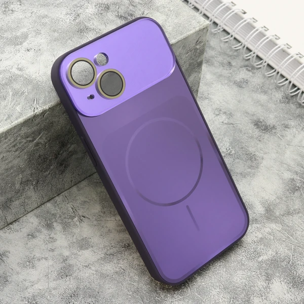 Futrola color metal magsafe ii za iphone 15 (6.1) ljubicasta