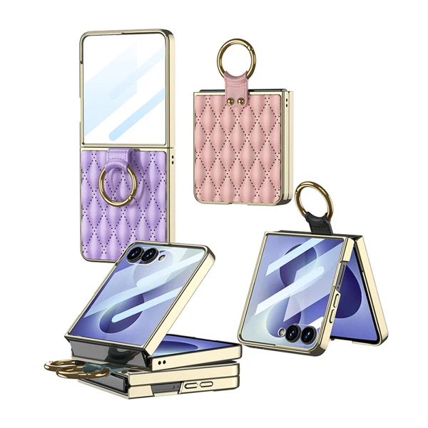 Futrola rhombus za samsung f776b galaxy z flip 8 5g pink (gkk case)