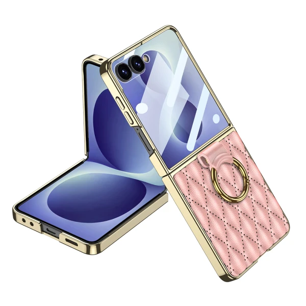 Futrola rhombus za samsung f776b galaxy z flip 8 5g pink (gkk case)