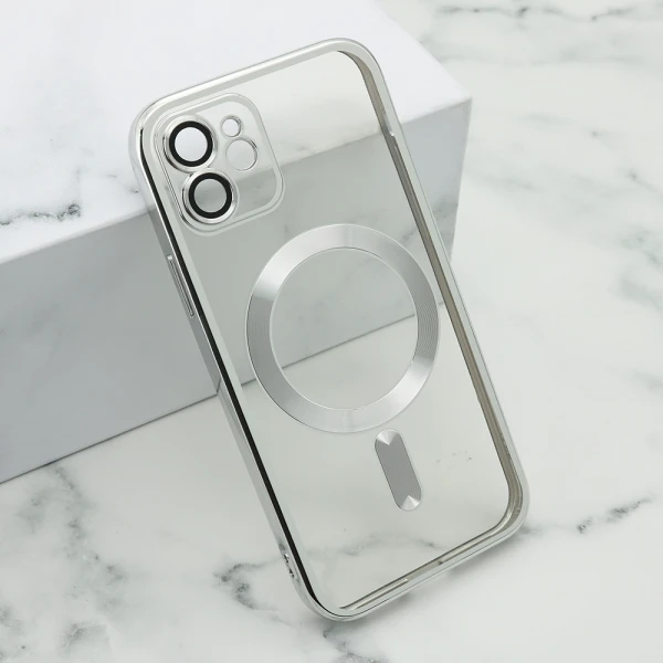 Futrola camera protect magsafe za iphone 12 (6.1) srebrna