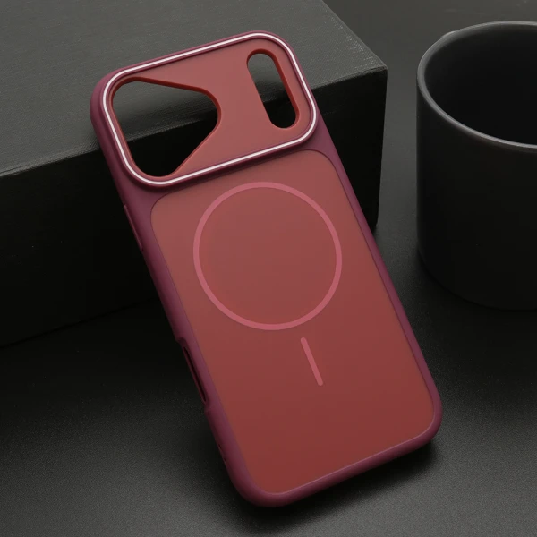 Futrola camera look magsafe za iphone 17 pro max (6.9)/iphone 18 pro max (6.9) dark cherry
