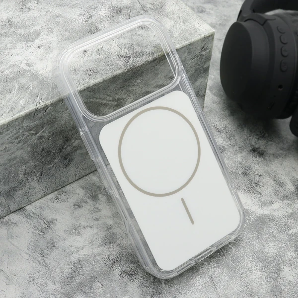 Futrola amber shine magsafe za iphone 17 pro (6.3)/iphone 18 pro (6.3) bela