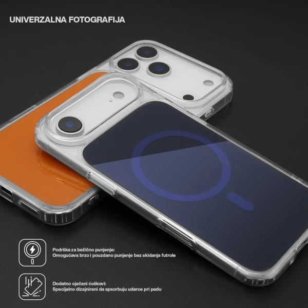 Futrola amber color magsafe za iphone 17 pro (6.3)/iphone 18 pro (6.3) narandzasta