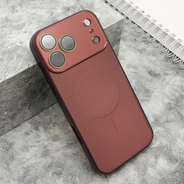 Futrola color metal magsafe ii za iphone 17 pro max (6.9)/iphone 18 pro max (6.9) dark cherry