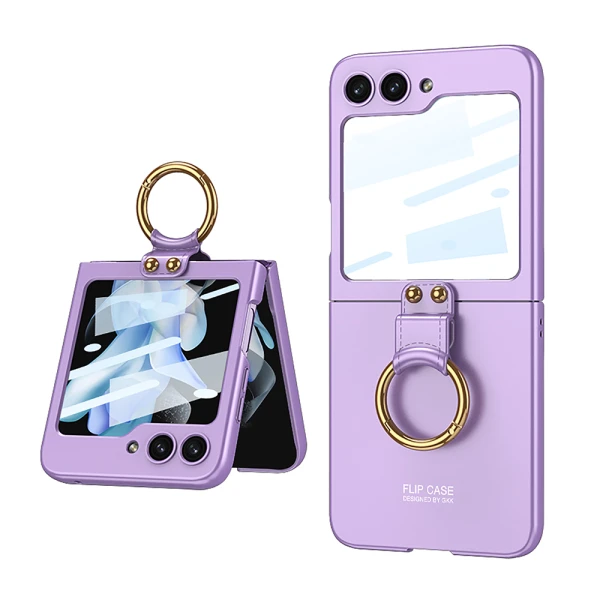 Futrola smooth ring za samsung f741b/f761b galaxy z flip 6 5g/z flip 7 fe 5g ljubicasta (gkk case)