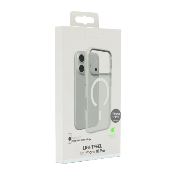 Futrola puro lightfeel magsafe za iphone 17 pro (6.3)/iphone 18 pro (6.3) srebrna