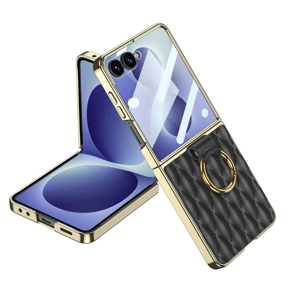 Futrola rhombus za samsung f776b galaxy z flip 8 5g crna (gkk case)