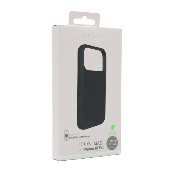 Futrola puro icon magsafe za iphone 17 pro (6.3)/iphone 18 pro (6.3) crna
