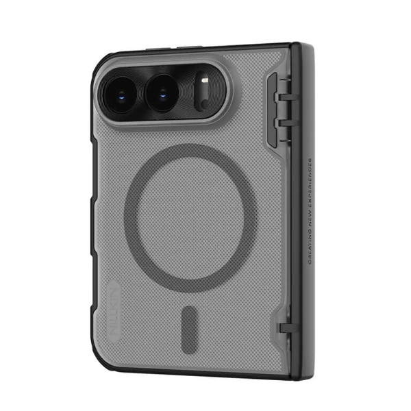 Futrola nillkin super frosted shield fold magnetic case za iphone duo providno crna