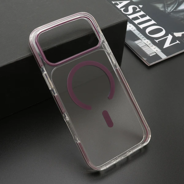 Futrola color clear magsafe za iphone 17 pro max (6.9)/iphone 18 pro max (6.9) ljubicasta