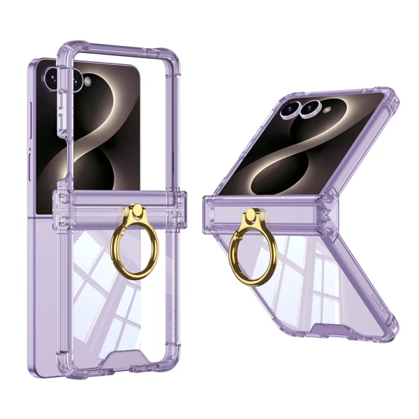 Futrola ring lines ii za samsung f776b galaxy z flip 8 5g ljubicasta (gkk case)