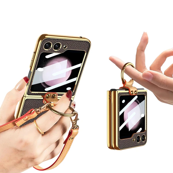 Futrola gold edge za samsung f741b/f761b galaxy z flip 6 5g/z flip 7 fe 5g crna (gkk case)