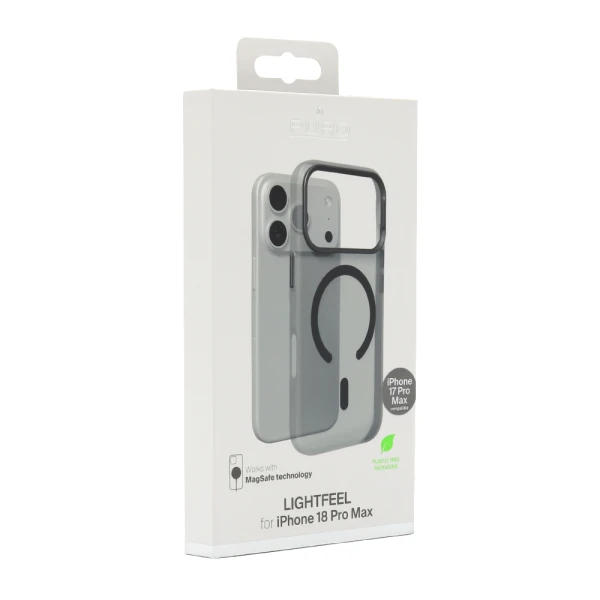 Futrola puro lightfeel magsafe za iphone 17 pro max (6.9)/iphone 18 pro max (6.9) crna