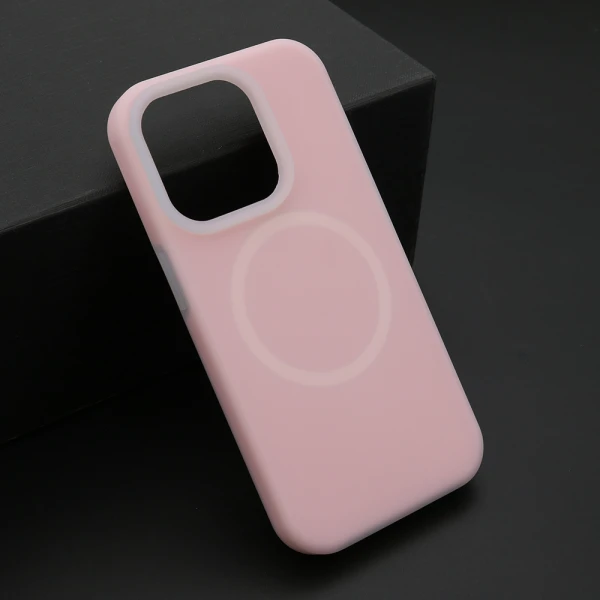 Futrola pastel color magsafe za iphone 15 pro (6.1) roze