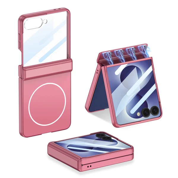 Futrola smooth magsafe za samsung f776b galaxy z flip 8 5g koralno crvena (gkk case)