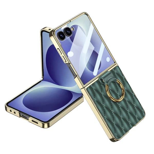Futrola rhombus za samsung f776b galaxy z flip 8 5g tamno zelena (gkk case)