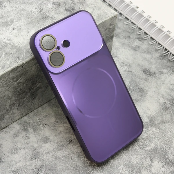 Futrola color metal magsafe ii za iphone 16 (6.1) ljubicasta