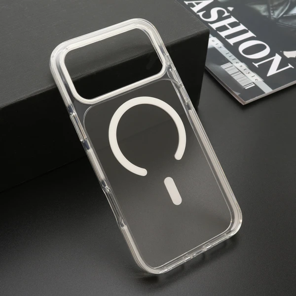Futrola color clear magsafe za iphone 17 pro max (6.9)/iphone 18 pro max (6.9) bela