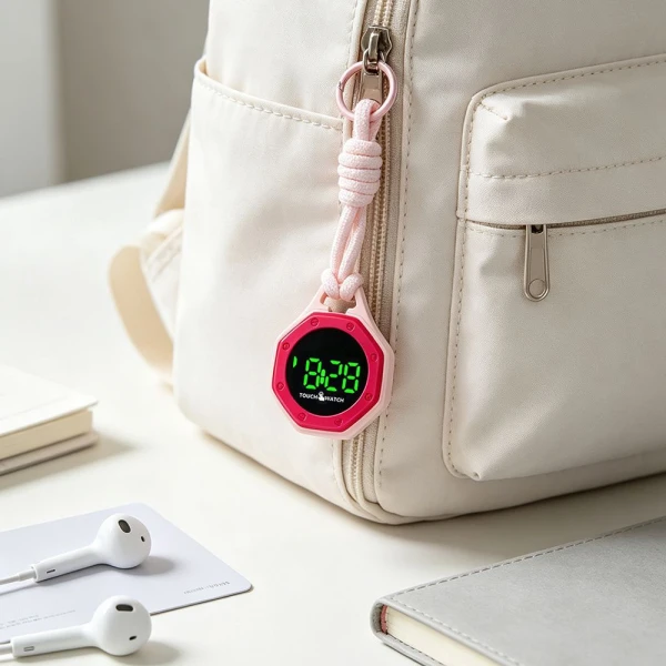 Led sat privezak pink