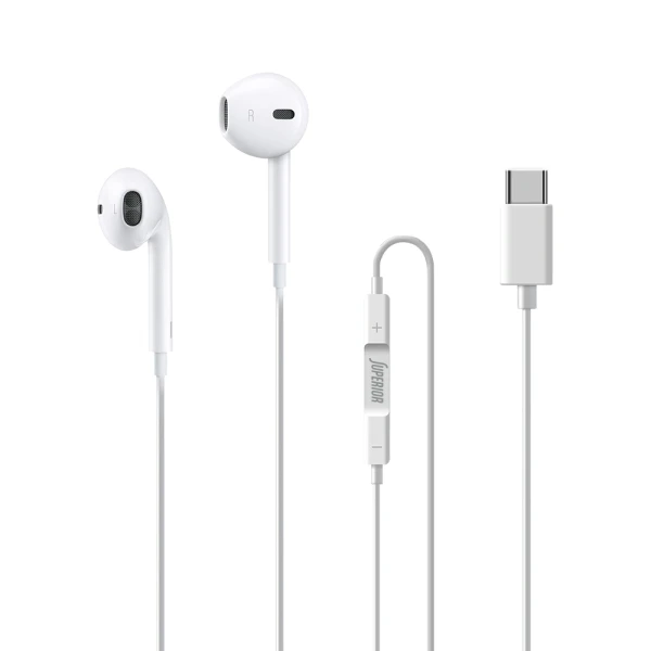 Handsfree slusalice superior classic co-i12 type-c bele