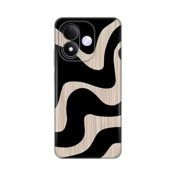 Torbica Silikonska Print Skin za Xiaomi Redmi Note 17 4G/5G Black Flow