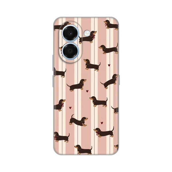 Torbica Silikonska Print Skin za Honor X7e Dachshunds Love