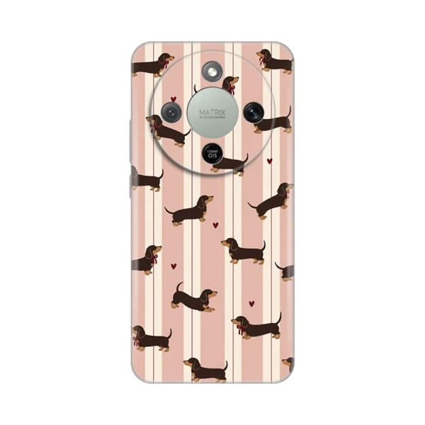 Torbica Silikonska Print Skin za Honor Magic 8 Lite Dachshunds Love