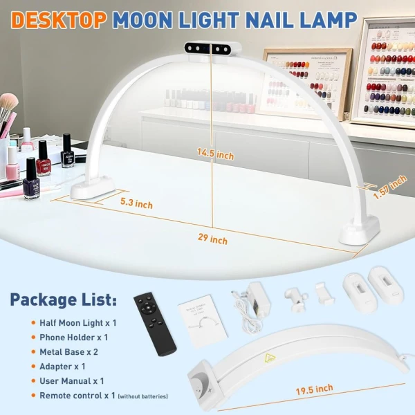 Stona LED lampa F-800E bela
